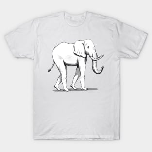 Elephant With Human Feet T-Shirt